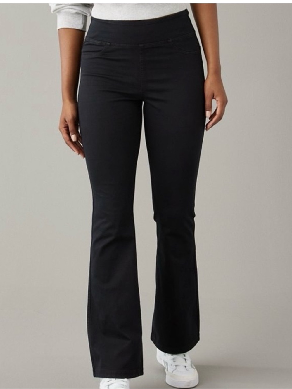 American Eagle Next Level Stretch Pull On Kick Bootcut Pants Black S
